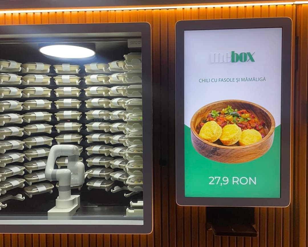  Automat cu Mâncare și Servire Robotică, Deschis Vizavi de The Office, Fără Cozi și Interacțiune Umană!