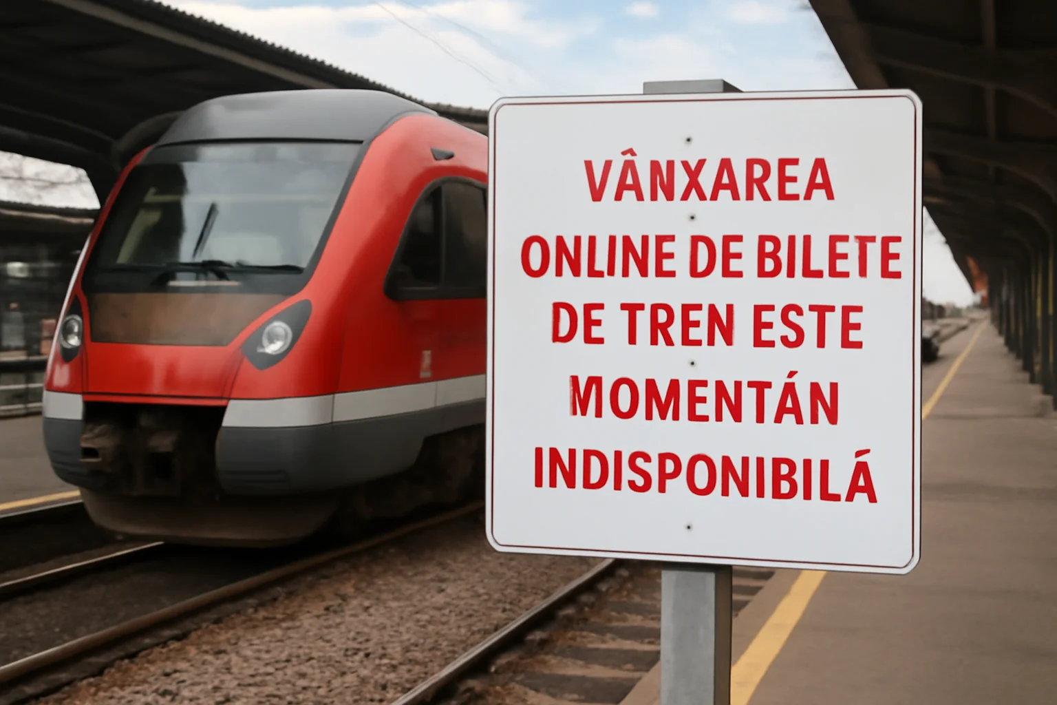 Atenție, pasageri CFR! Vânzarea online de bilete de tren este momentan indisponibilă.
