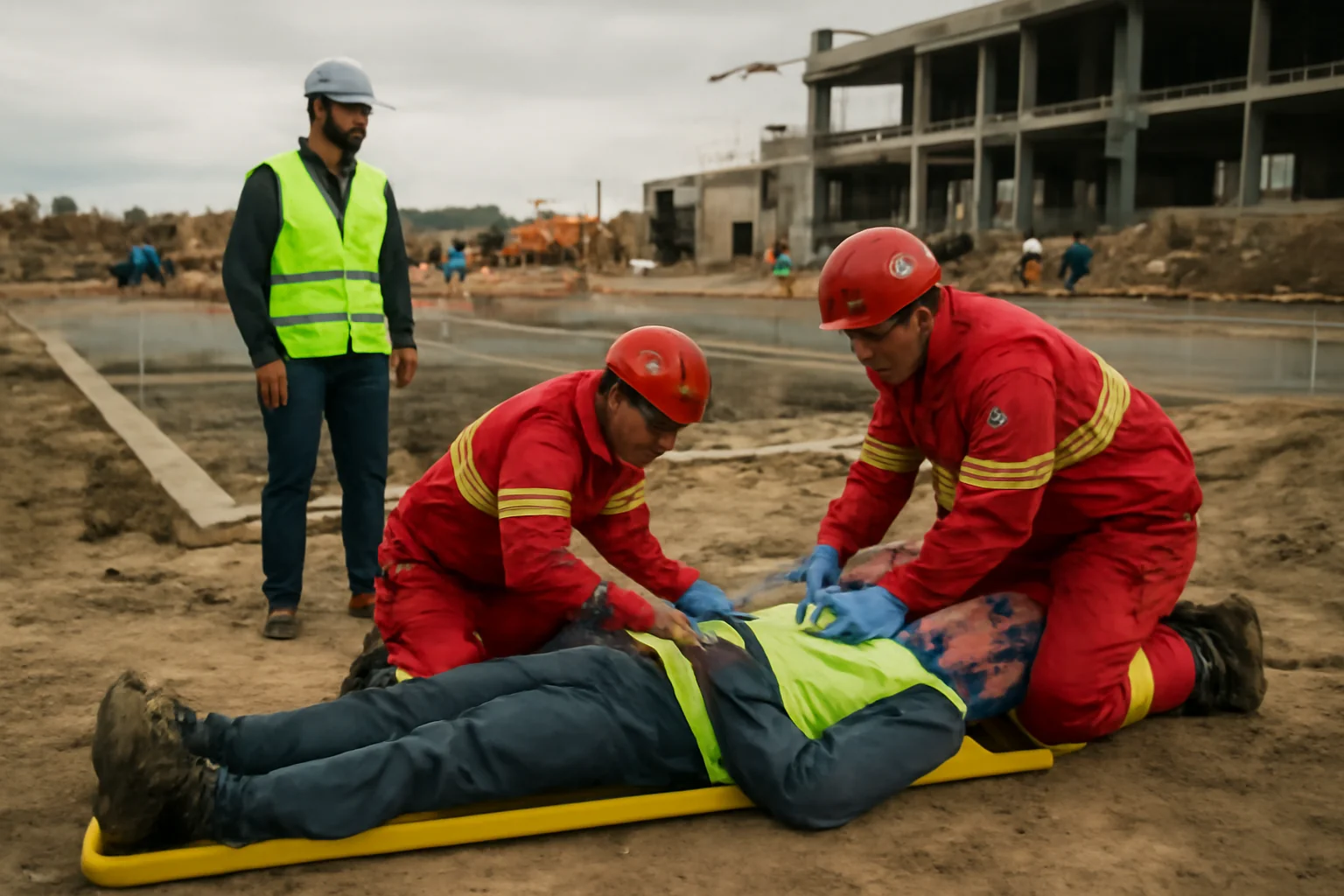 Bărbat electrocutat pe șantierul bazinului olimpic din Borhanci, Cluj - Starea acestuia rămâne stabilă!