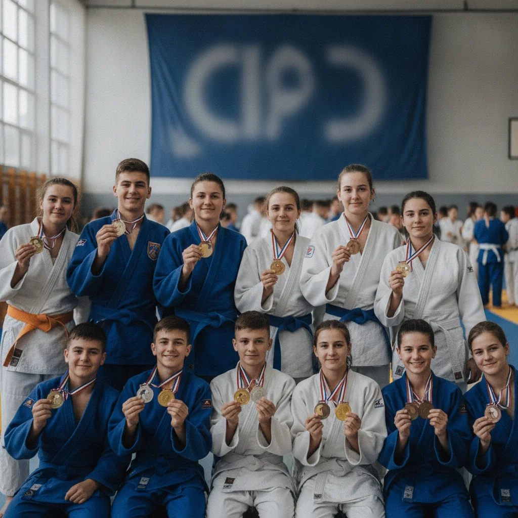 CS Judo Napoca, locul 3 în Ungaria cu șapte medalii câștigate