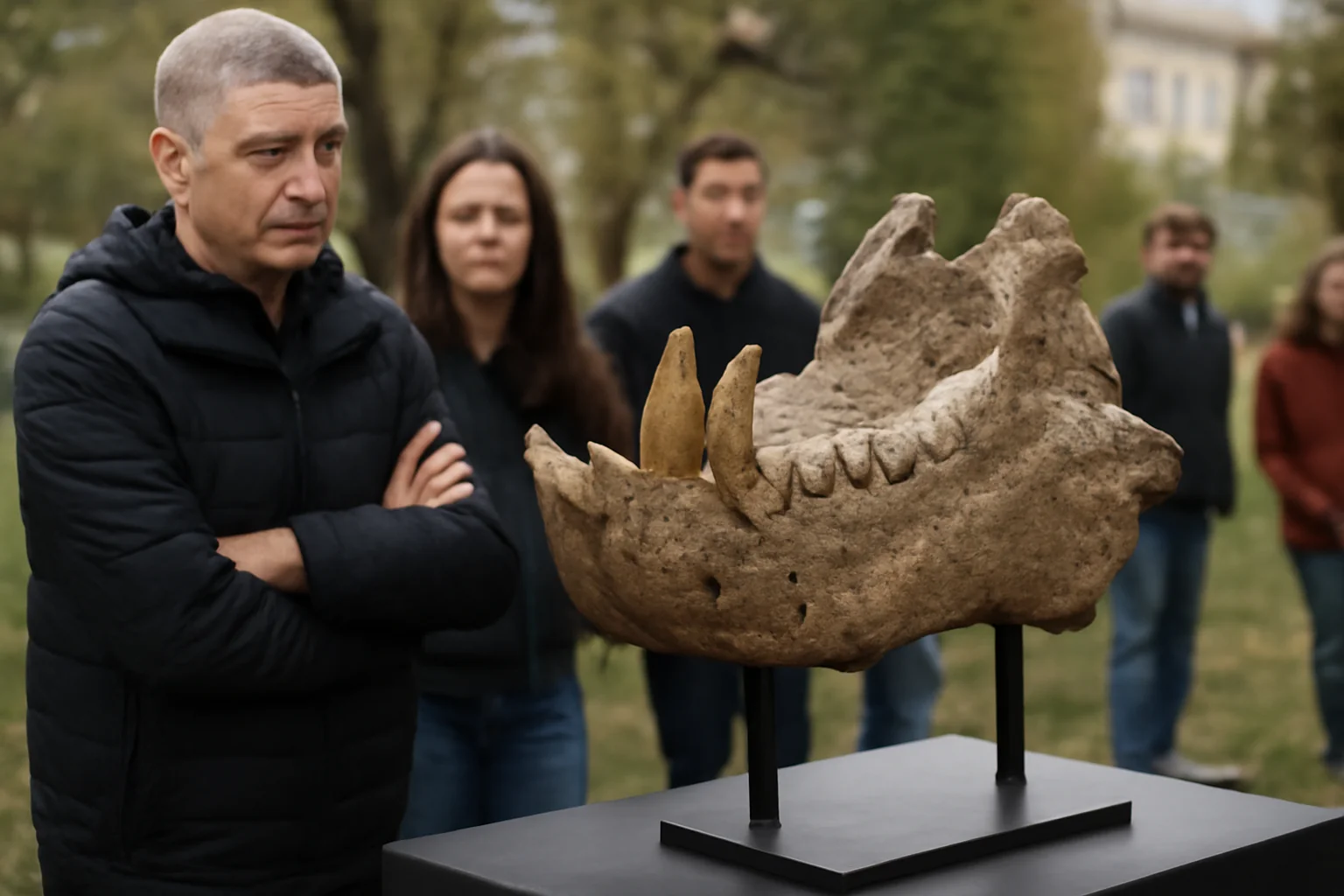 Fragment rar din gura unui mamut lânos, prezentat publicului la Cluj-Napoca