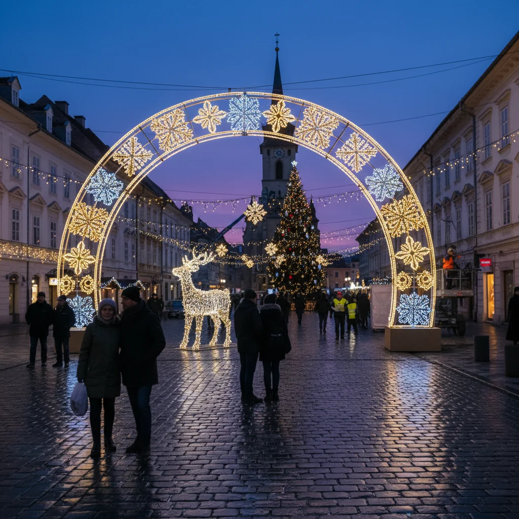 Iluminatul festiv din Cluj-Napoca se apropie de final pentru sezonul de iarnă