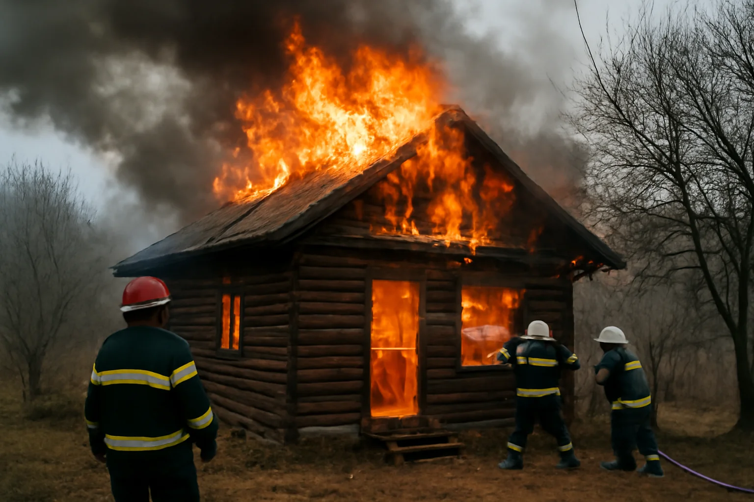 Incendiu la o cabană din lemn din Cluj-Napoca în dimineața zilei de 10 martie