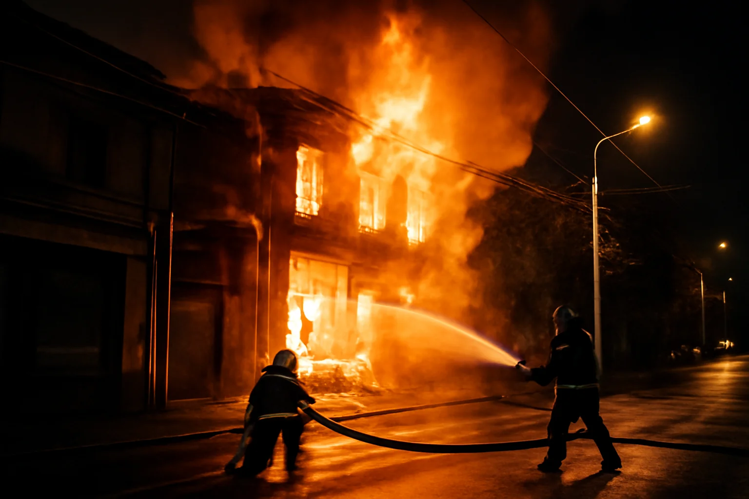 Incendiu noaptea la un local de pe strada Ciocârliei din Cluj-Napoca; focul a pornit de la un ventilator defect