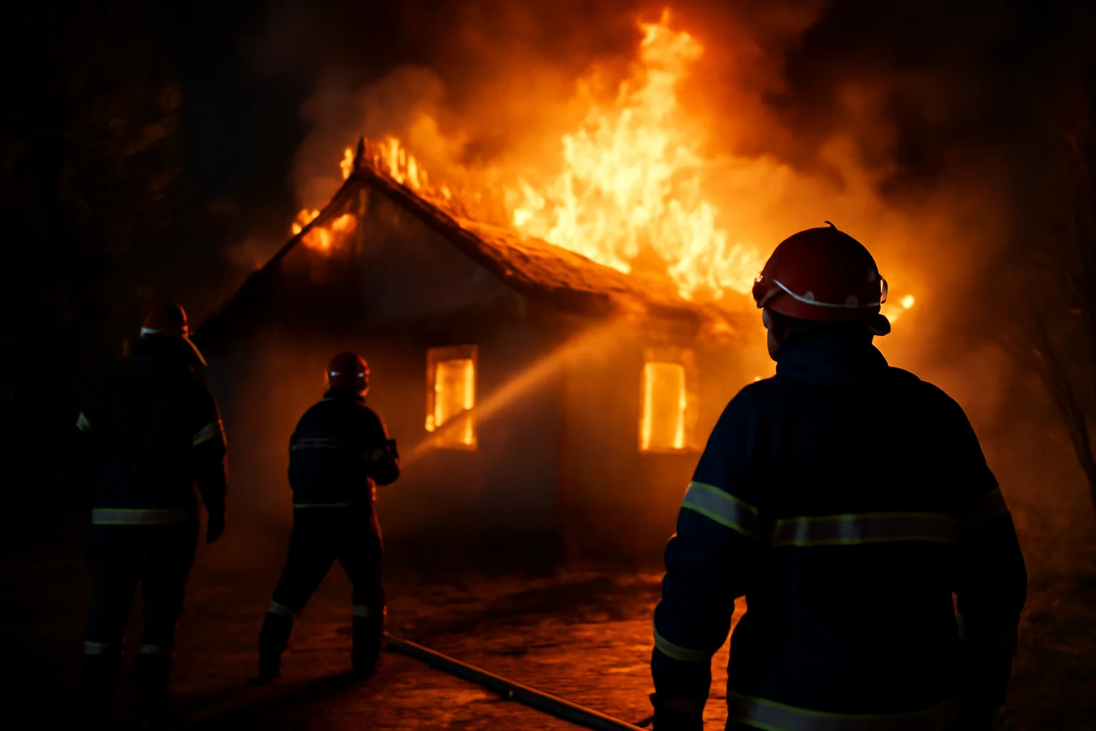 Incendiu nocturn la o casă din județul Cluj, intervenție de urgență coordonată de la Cluj-Napoca