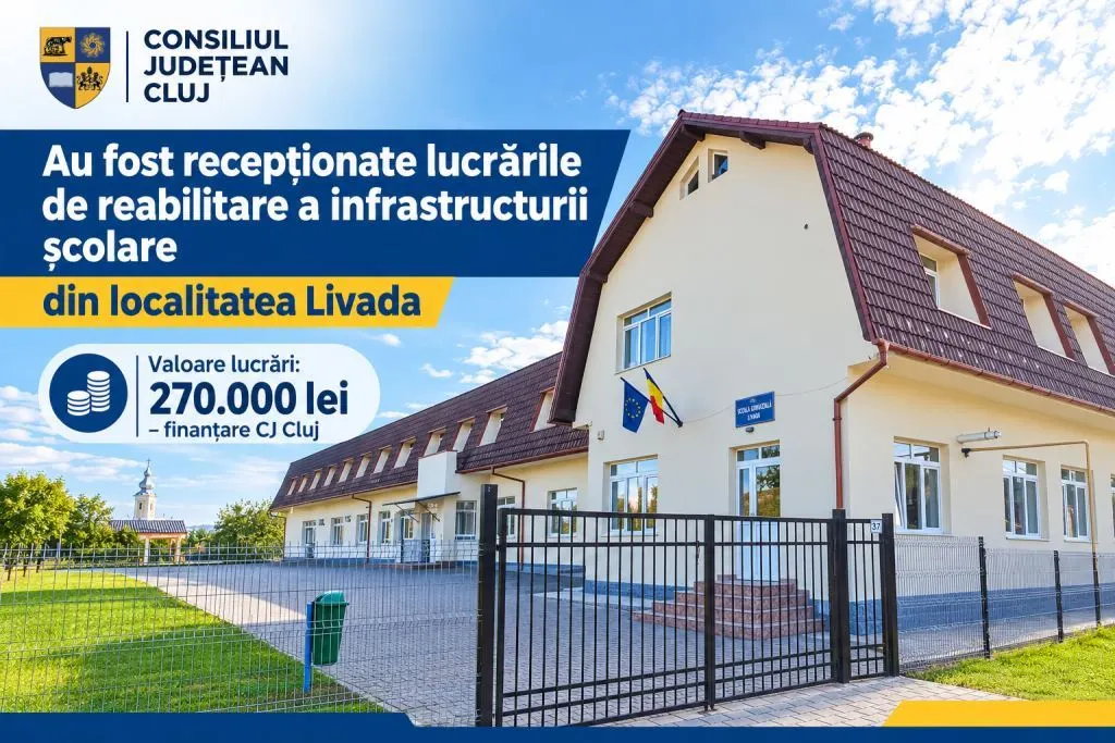 Livada: școala și sala de sport, reabilitate cu 270.000 lei