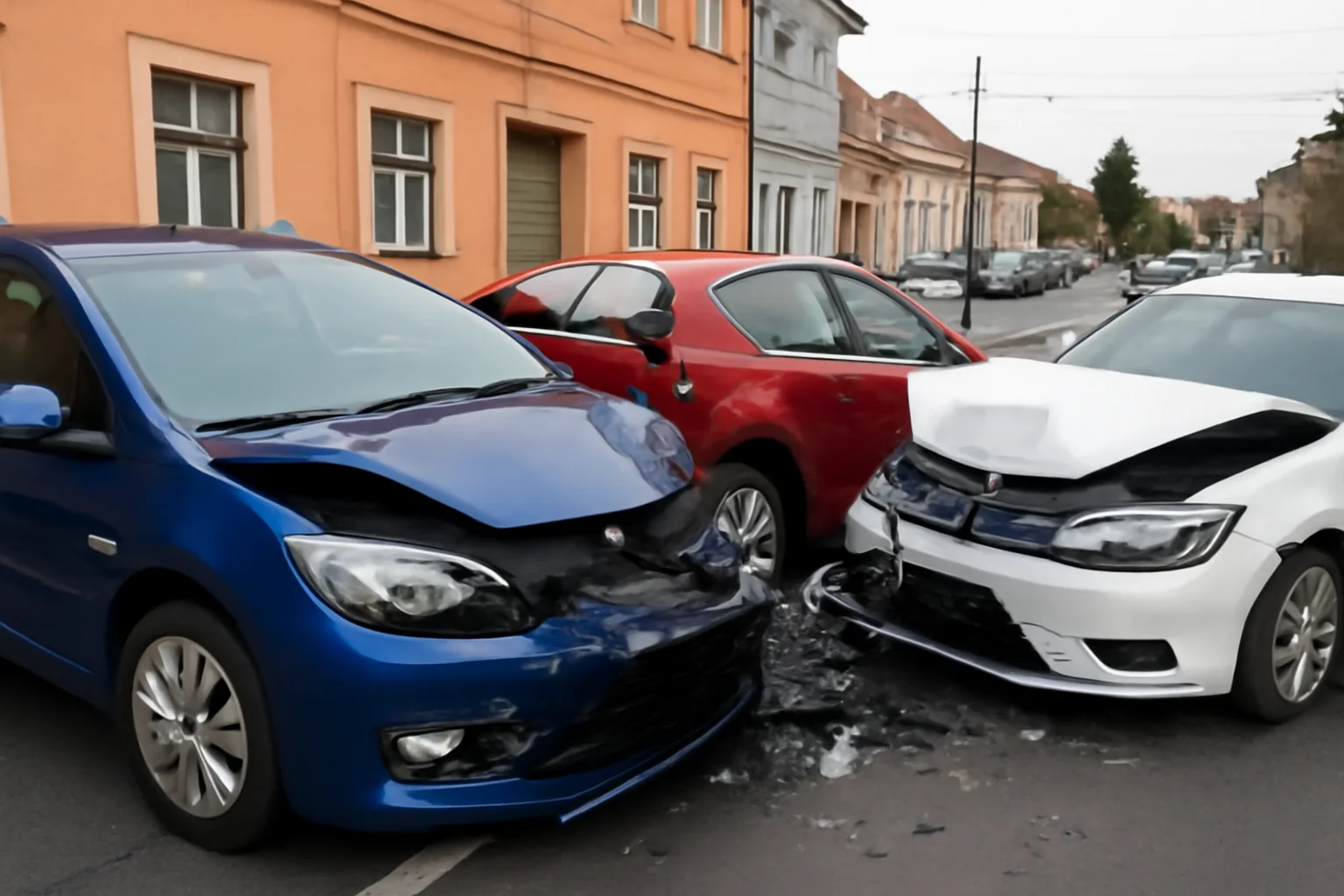 Neacordarea de prioritate, cauza accidentului de vineri pe str. Republicii din Cluj, implicând trei mașini și un șofer de 62 de ani din Turda
