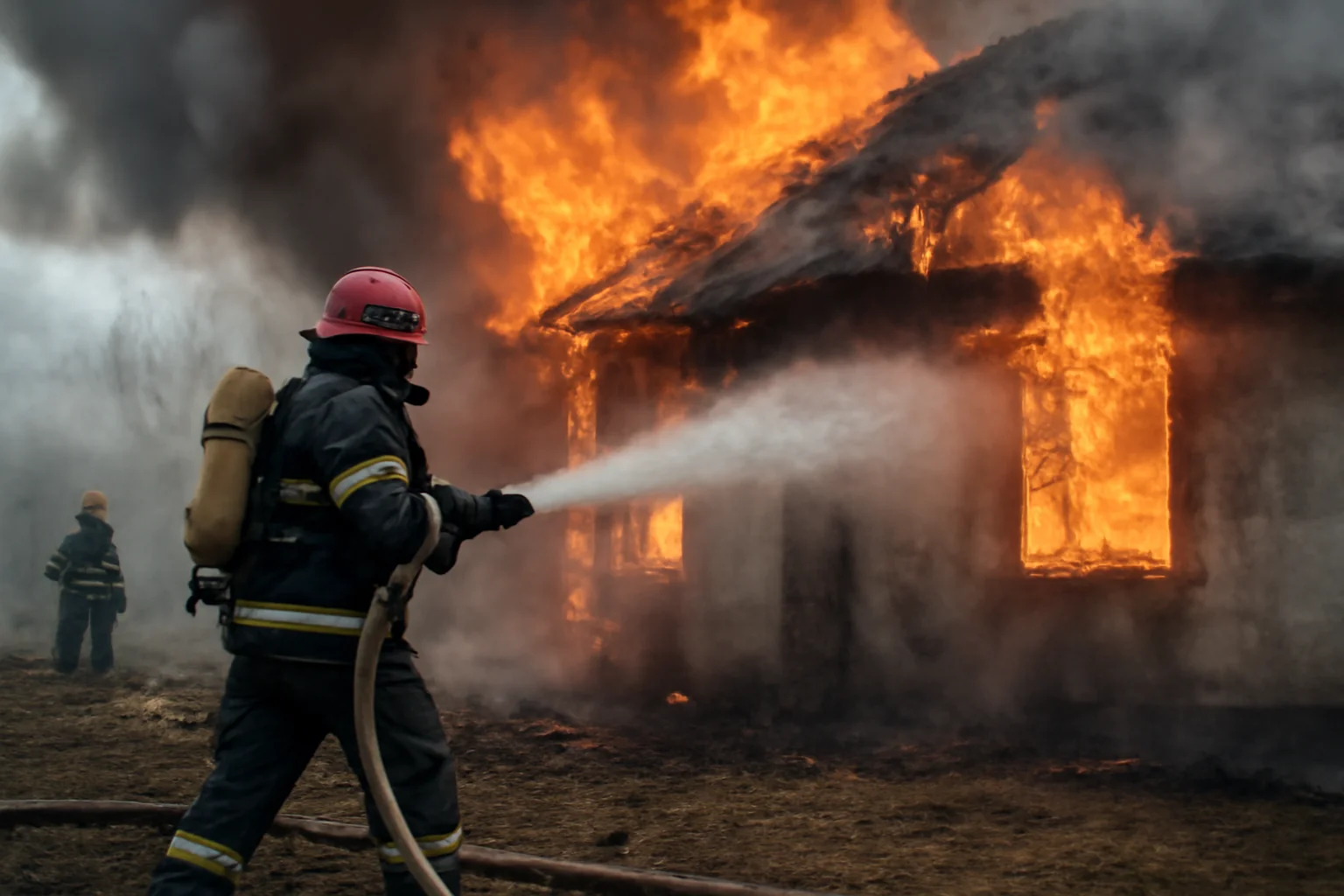 Pompierii din Turda au fost eroii care au stins flăcările fără victime.