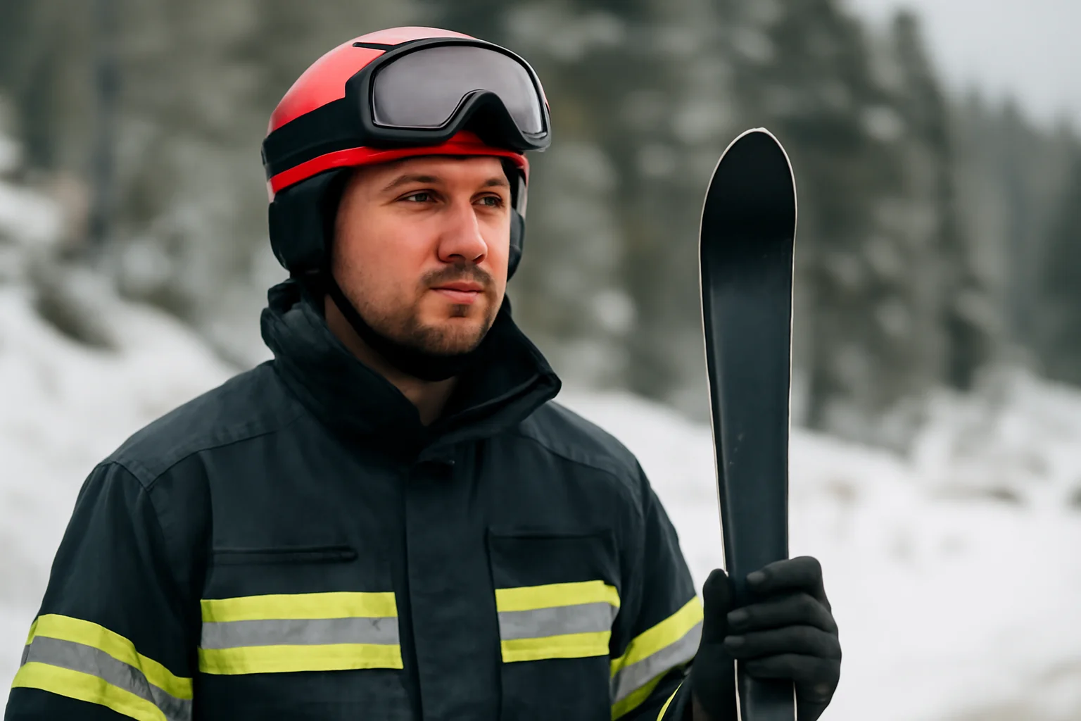 Pompierul-schior de la ISU Cluj salvează la incendiul Vlădeasa