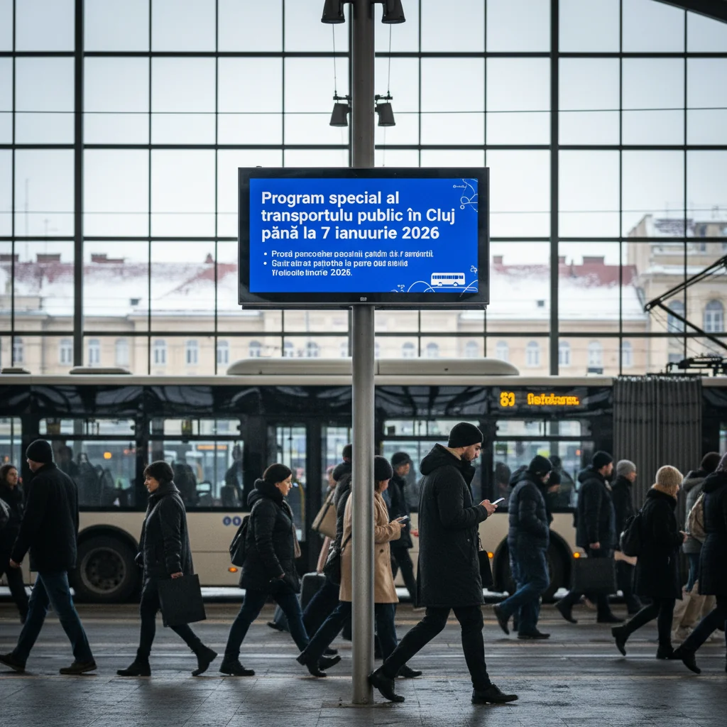 Programul mijloacelor de transport public din Cluj-Napoca se modifică până la 7 ianuarie 2026
