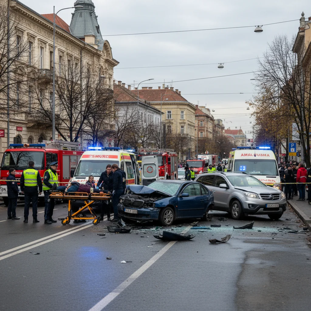 Trei persoane rănite într-un accident rutier pe strada Horea din Cluj-Napoca