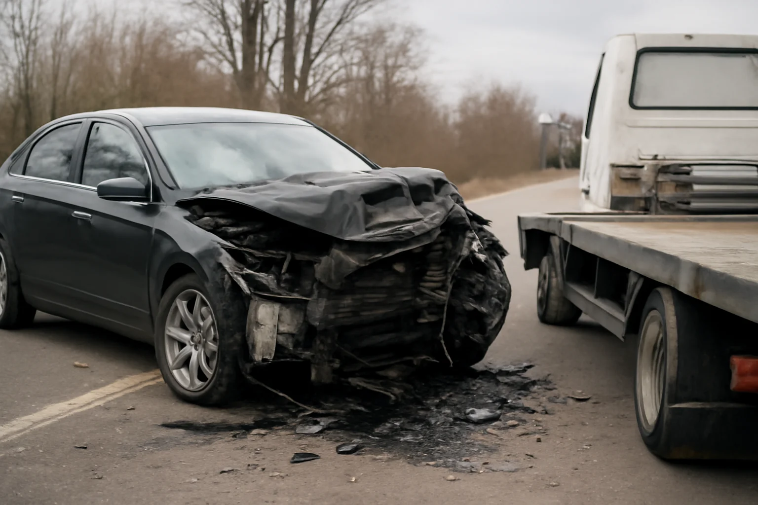 un bărbat și-a pierdut viața după ce mașina sa a lovit o autoplatformă parcată. Află detalii!