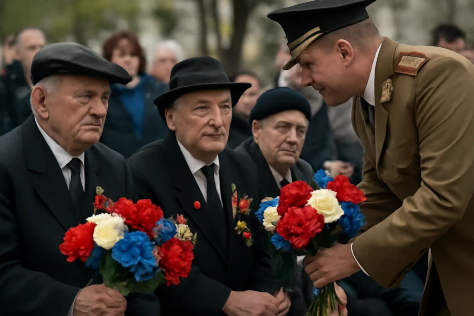 Veterani de Peste 100 Ani Omagiați de Prefectul Clujului și MApN cu Bujori Tricolori! Sărbătoare Emoționantă pentru Eroi la Ziua Veteranilor în Cluj